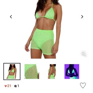 iHeartRaves Neon Green Matching Set